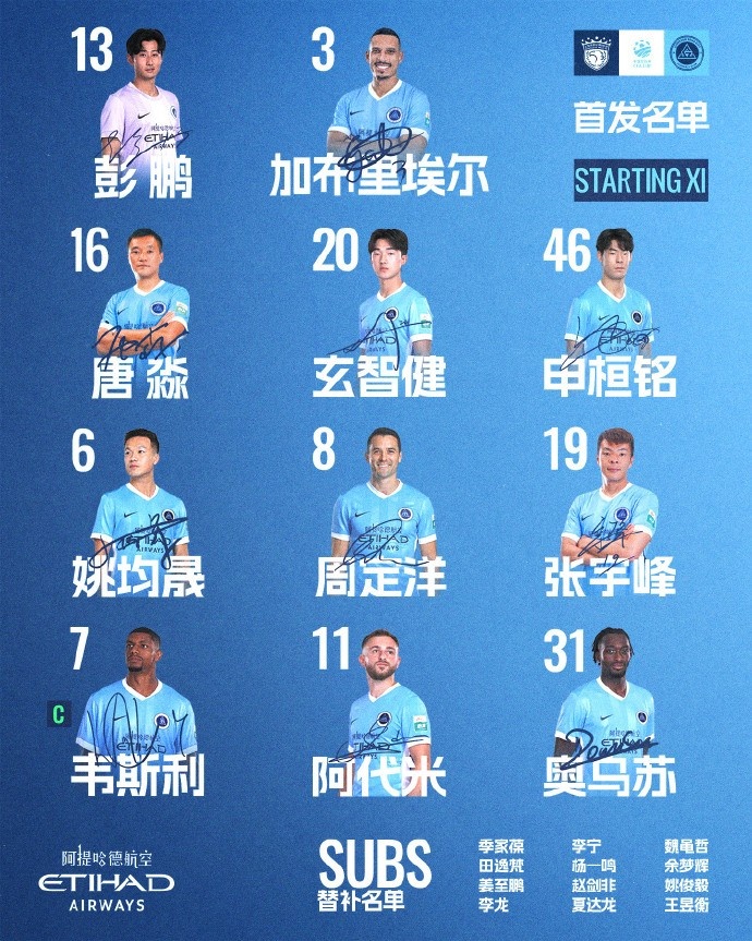 足協(xié)杯客戰(zhàn)海港，深圳新鵬城首發(fā)：韋斯利戴袖標(biāo)，四外援齊出