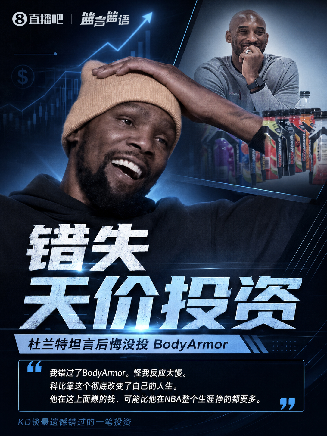 杜蘭特自曝錯(cuò)失BodyArmor：科比憑此投資獲利4億